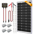 100W 12V Solar Battery Charger Waterproof Solar Battery Maintainer | Solar Panel Kit + Mppt Controller Solar Panel Trickle Charging for Car RV Boat Motorcycle Marine Trailer Automotive Truck - size: 100W MPPT Kit