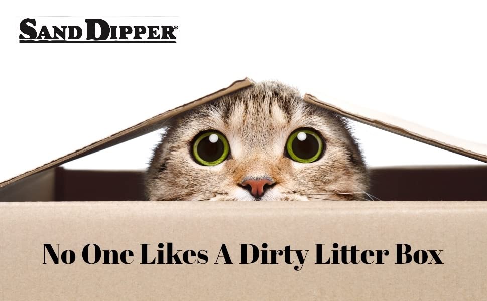 Sand Dipper Starter Kit – 6” Stainless Steel Poop Scooper & 50 Odor-Sealing Litter Bags for Cats, Chickens, and Farm Use