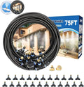 Misters for Outside Patio,Outdoor Water Misting Cooling System,75FT|23M.Backyard Mist Kit for Garden,Greenhouse,Fan,Deck,Umbrella,Canopy,Pool,Porch.Trampoline Sprinkler Park,BBQ Party Accessories - size: 75FT