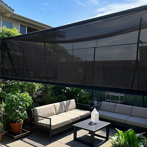 winemana Black Shade Cloth 40%, 5x20 FT Mesh Tarp - Garden Shade for Greenhouse, Patio, Vegetables, Plants Cover and Chicken Coops, Sun Shade Net for Outdoor Protection with Reinforced Grommets - size: 40%-5 FT x 20 FT