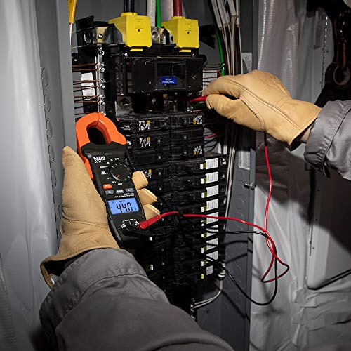 Klein Tools CL120 Digital Clamp Meter, Auto-Ranging 400 Amp AC, AC/DC Voltage, Resistance, Continuity, Non-Contact Voltage Tester Detection - size: Clamp Meter