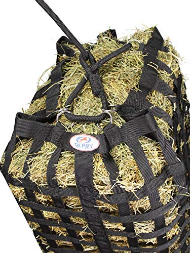 Derby Originals XL Go Around Slow Feeder Horse Hay Bag with Super Tough Bottom and 1 Year Warranty, Black, 71-7132BK - color: Black