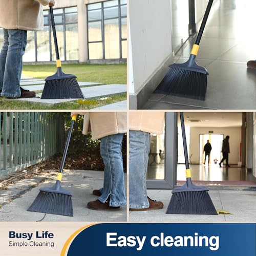 Yocada Heavy-Duty Broom Outdoor Commercial Broom 54Inch | for Courtyard Garage Lobby Mall Market Floor Home Kitchen Room Office Pet Hair Rubbish - size: 54 Inch (Pack of 1)