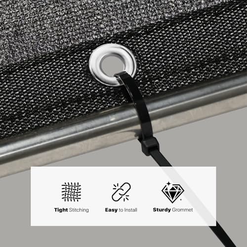 Amgo 70% Shade Fabric 20FT x 30FT Black Sun Shade Mesh, Black Sun Shade Netting with HDPE Material and Heavy Duty Grommets Shade for Greenhouse, Garden, Patio Plants, Pergola (We Make Custom Size) - color: Black, size: 2 0' x 3 0'