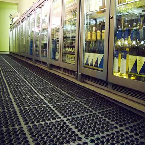 Anti-Fatigue Rubber Floor Mat - NANBOWANG Commercial Grade Grease Resistant Non-Slip Recycle Tyre Floor Mats for Restaurant Kitchen Bar Garden Outdoor Wet Area (20"X30") - size: 20"L x 32"W x 0.8"Th