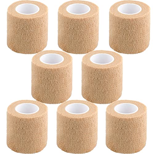 Self Adhesive Bandage Wrap,2" Brown Cohesive Bandages Vet Wrap Sports Tape | CIYAGPOOU Breathable Elastic Athletic Wrap for First Aid, Wrist Sprains Protection,Dogs - color: Brown Self Adhesive Bandage Wrap