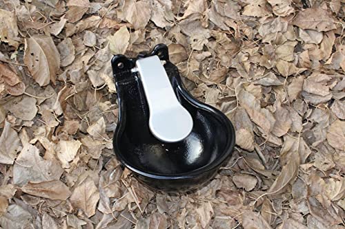 Automatic Livestock Waterer, Heavy Duty Cast Iron Water Trough with Push-Paddle for Horse, Cow, Goat, Pig,Dog, Livestock Water Bowl,1.8L Capacity