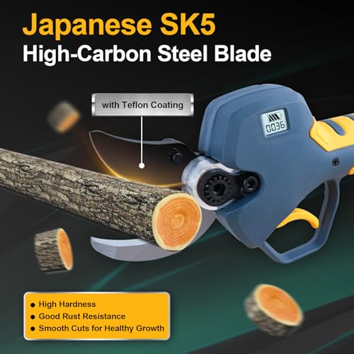 40mm 1.6inch Cordless Electric Pruning Shears for Orchard Pruning | Includes 2×2000mAh Batteries, Compatible with Makita battery, Brushless Electric Pruner for Fruit Trees, Vineyards, Gardens - style: PR-E40