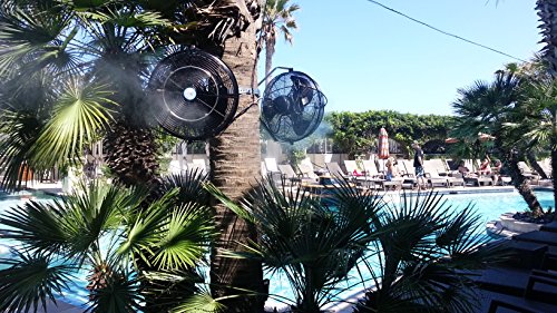 Fan Mister - Stainless Steel Misting Ring with Sediment Filter - Includes Misting Nozzles - Push Lock Connection - Do It Yourself (15 Inch 4 Nozzles Ring) - size: 15 Inch 4 Nozzles Ring