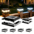 4x4 Solar Post Cap Lights - 6 Pack Fence Deck Post Solar Powered Lights | 3.5x3.5 4x4 Outdoor Postcap Light for Wood/Vinyl Posts, LED Waterproof Patio Porch Posts Lighting, 3 Lighting Modes, Black - size: 6 Pack