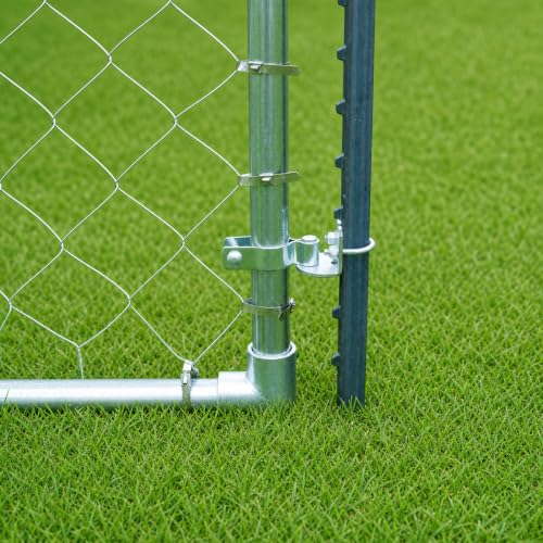 2 Pack T-Post Gate Hinge Kit, Fits T-Post & 1-3/8" Pipe, Heavy-Duty Steel | Dual mount: T-Post + Pipe or Pipe + Pipe. 5/8" pin, 200° swing, powder-coated steel. For farm, chain link, wood fences.