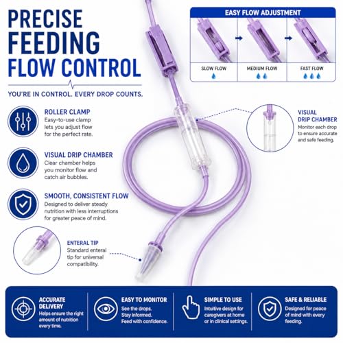 1200ML Enteral Delivery Gravity Feeding Bag Set, Disposable Enteral Nutrition Bag with Slip Tip Connector - Feed Bag Health Care Aids - size: 1 Feedbag