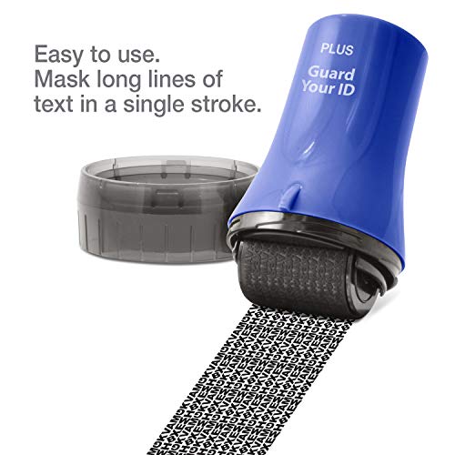 Guard Your ID Wide Identity Theft Protection Roller Stamp for Mail, Blue - color: Blue, size: Wide