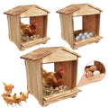 3 Pcs Chicken Nesting Box, Wooden Nesting Boxes for Chickens & Ducks, Farm House Wall Mount Egg Laying Boxes for Hens, Small Chicken Coop Nesting Boxes (11.42" L X 12" W X 15" H) - size: 11.4"L x 12.0"W x 15.0"H