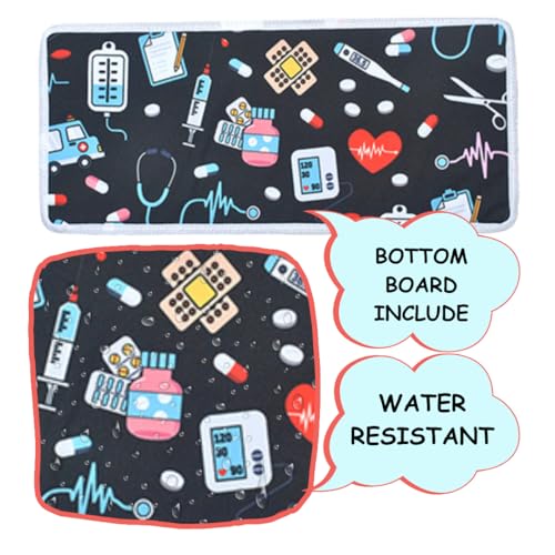 NGIL Utility Water Resistant Tote Bag | Work Tote for Women, Nurse Bag, Teacher's Choice Purse, Gym Bag, Everyday Organizer Top Zipper Closure - color: Nurse Print-black