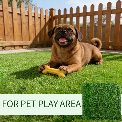 8 Pack Nesting Box Pads, 12"x12" Turf Grass Indoor Outdoor | Artificial Plastic Model Grass Rug, Mat Accessories Liners for Chicken Coops, Pets, Crafts and Camper, Green