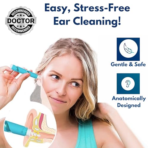 Ear-O-Care® 4-in-1 Ear Wax Removal Kit – Dual-Action Spiral & Scoop, Soft Silicone Tips, Gentle Ear Wax Removal Tool, Patented Safety Stop, Compact & Portable - size: Ear-O-Care Premium Ear Wax Removal Tool Kit