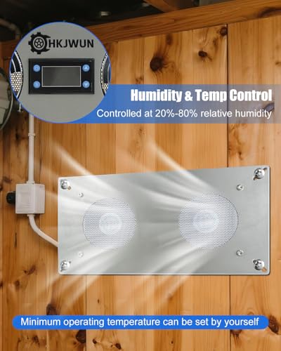 220CFM Crawl Space Ventilation Fan with Temperature Humidity Controller | 304 Stainless Steel Airflow Exhaust Fan for Basement Garage Attic Hydroponics & Grow Tents, Airflow & Moisture Control