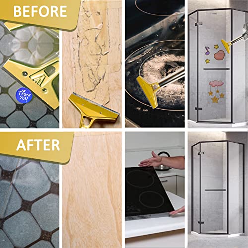 Razor Blade Scraper with 20 PCS Extra Blades and Gloves. | 4"Heavy-Duty Floor Scraper,Ideal for Cleaning Windows,Glass,Tiles,Wall,Labels,DIY Renovators,Professional Cleaners