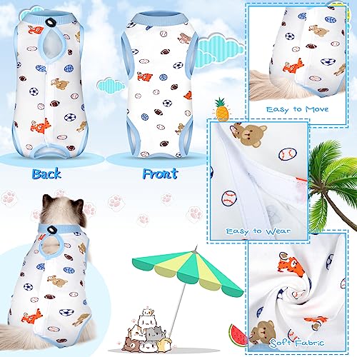 Kacctyen 6 Pack Cat Recovery Suit After Surgery Anti Licking | 6 Pack Cat Recovery Suit After Surgery Anti Licking,Fruit,Large - size: Large, style: Fruit