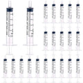 40 Pack 2ml Plastic Syringe Individually Sealed with Measurement for Feeding Pets, Watering, Scientific Labs, Medical Student, Measuring, Refilling, Oil or Glue Applicator, No Needle