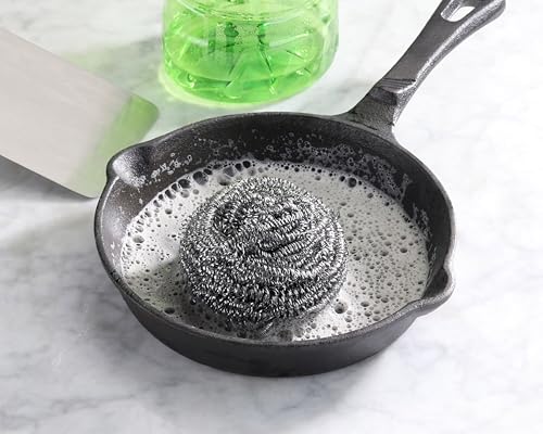 New Star Foodservice Extra Large (50 Grams) Stainless Steel Sponges Scrubbers, Set of 12