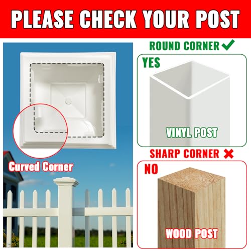 VIVIDA Vinyl Fence Post Caps 4" x 4", White New England PVC Post Cap, 2 PCS | Actual 4" x 4", New England Pyramid Post Cap, PVC Square Post Cover, For Vinyl Fences, Mailboxes & Decks - color: White-2 Pack, size: Actual 4" x 4"