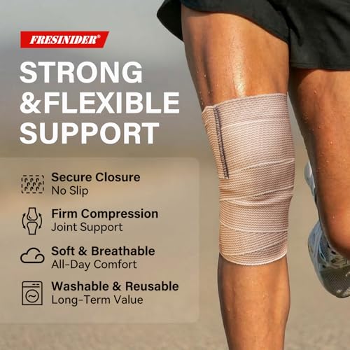 FRESINIDER Premium Elastic Bandage Wrap 3 Inch, 24 Pack, Hook and Loop | Versatile 3-Inch Cotton Compression Wrap for Ankle, Wrist and Elbow; Bulk Box for Clinics, Teams and First-Aid Stations. - color: 24 Pack X 3 Inches