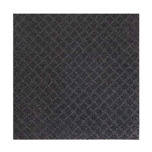Mohawk Home Heavy Duty Rubber Stall Mat - Gym Floor- Under Dog Crate - All Purpose Utility 2'x2' - 1/2" Thick - Diamond Texture