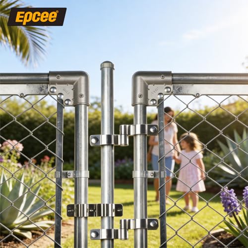 2 Pack 1-3/8" x 1-3/8" Chain Link Fence Gate Hinge, 304 Stainless Steel Heavy Duty Male Female Post Hinges with Bolts and Nuts - color: 1-3/8", size: 1-3/8"
