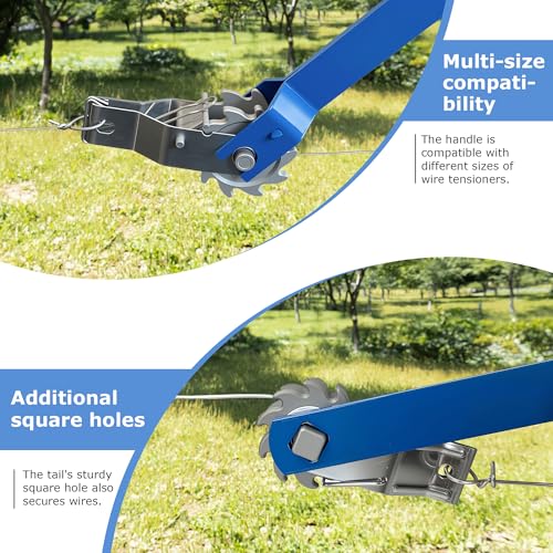 Electric Fence Strainer Handle, Heavy Duty Inline Wire Tensioner Handle Wire Ratchet Tensioner Handle, Universal Fence Tensioner Tool