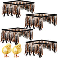 Jutom 4 Pieces Comfort Feathers for Chick Brooder 12 x 12 Inch Chick Brooder Heating Plate Feathers Skirt Chicken Brooder Box Supplies Baby Chicken Coop Warmer Poultry Incubator Heater Plate