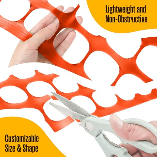 Plastic Mesh Fence, Garden Fencing, for Snow, Orange, 4'x100' Feet, 1 Roll | Houseables Construction Barrier Netting, Fences Wrap, Above Ground, Poultry, Chicken, Safety, Deer, Patio, Garden Netting - color: Orange
