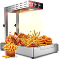 PYY French Fry Warmer - Commercial Food Heat Lamp Chip Warmer, Adjustable Height 15.4"-18.5" Food Warmer Temp 86°F-156°F Countertop Freestanding Food Truck Restaurant Buffet - size: 6.5L