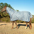 Jeffers Poplar Head Refuge 1200 Denier Turnout Blanket, Hamilton Blue, 72" – Waterproof & Breathable Horse Blanket, 240g Insulation, Adjustable Fit for Comfort & Safe Use, Durable Design - size: 72 in