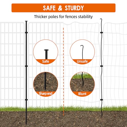 10 Panels No Dig Fence with Gate, 40 in(H) X 24 ft(L) Garden Decorative Fence Animal Barrier for Dogs, Rustproof Metal Garden Edging Border for Outdoor, Yard, Patio, Black - size: 10 Panels 40 in(H) X 24 ft(L) with gate