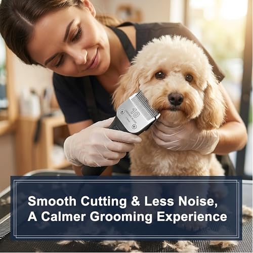 Detachable Pet Clipper Blades Dog Grooming Clipper Replacement Ceramic Blades, Compatible with Andis, Wahl, Oster(Size 10#,Cut Length 1.5mm) - size: 10# (1.5mm)
