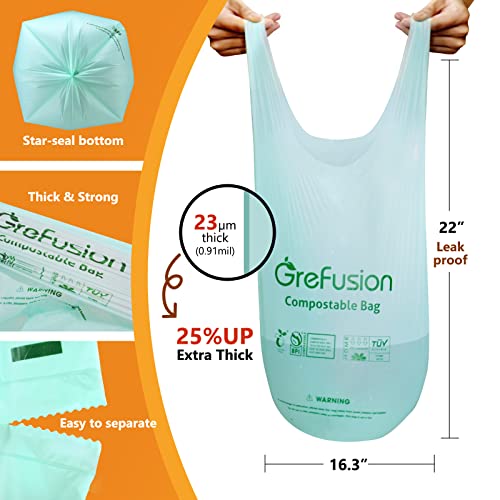 Compostable trash Bags, 2.6 Gallon,Thick 0.91 mils,Compost bin Kitchen,Food Scrap Waste Bags,Small trash bags for compost bin kitchen,Certified by BPI and OK Compost, (80 Count) - color: 2.6G-80count
