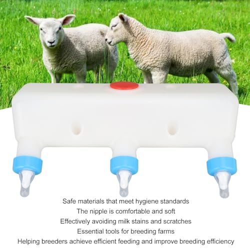 Small Animal Milk Feeder 3 Nipple Versatile Feeding Bottle for Piglets Puppies Lambs and Goats Farm Drinking Equipment Control for Efficient Nursing