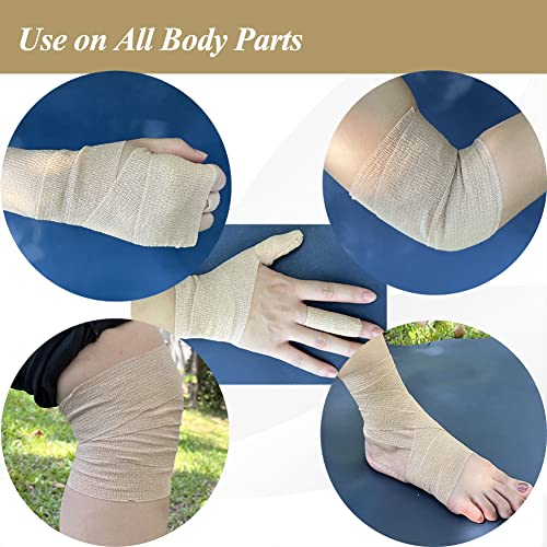Self Adhesive Bandage Wrap,White First Aid Tape Cohesive Bandage 8 Pack | CIYAGPOOU 2" Elastic Breathable Athletic Tape Vet Wrap Bulk for Sports , Wrist Sprains Protection, Tattoo Grip, Animal - color: White Self Adhesive Bandage Wrap