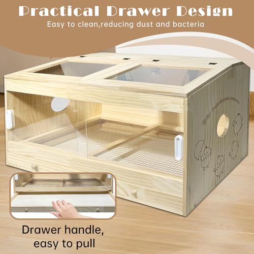 25-Piece Large Chicken Brooder Box 32", Drawer Manure Separation, All-in-One Kit, Up to 35 Chicks, Brooder with Temp Controller, Thermometer, Chicken Brooder Box for Quail, Hamsters, Pattern C - size: 31.5"L x 15.75"W x 15.75"H