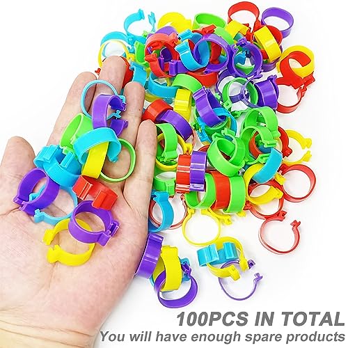 100Pcs 20mm Large Chicken Identification Leg Bands Duck Leg Bands Poultry Leg Bands Rings 8/16/20/25mm - size: 20mm - 100Pcs