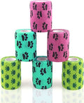 Vet Wrap Cohesive Bandages Bulk Self Adhesive Bandage Wrap Self Adherent Wrap Non-Woven for Dogs Pet Animals & Ankle Sprains & Swelling 2 Inch x 5 Yards (3 Inch Print Claw) - color: 3 Inch Print Claw