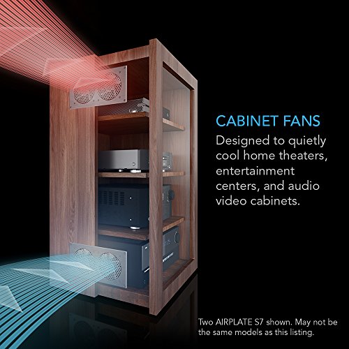 AC Infinity AIRPLATE S9, Quiet Cooling Fan System 18" with Speed Control, for Home Theater AV Cabinet Cooling (Pack of 2) - size: 18-Inch (Pack of 2)