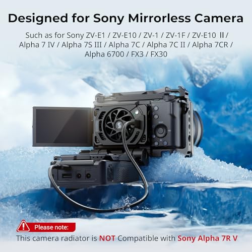 SmallRig TEC Camera Cooling Fan for Sony Mirrorless Camera, External Camera Cooling System with TEC Cooling Module for ZV-E1/ZV-E10 II/ZV-E10/ZV-1/ZV-1F/A7 IV/A7S III/A7C/A7C II/A7CR/A6700/FX3/FX30 - style: for Sony