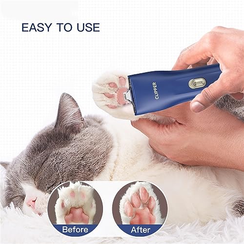 2 in 1 Prowerful Home Professional Dog Grooming Kit Clipper Low Noise USB Rechargeable Gifts for Dog Cat Blue,MTS006 - color: Mts006-pro-blue