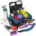 Lightning X Fully Stocked X-Tuff Modular Oxygen Trauma Bag w/Removable Organizer Pouches for EMS/EMT + First Responder - Blue - color: Blue