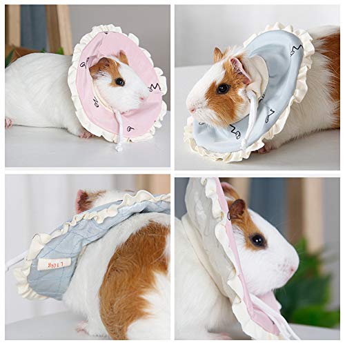 La La Pet® 2Pcs Recovery Pet Collar for Ferret Hamster Recovery Cone E-Collar Rabbit Protection Cone Guinea Pig Neck Recovery Elizabeth Collar Adjustable for Small Animal Squirrel Chinchilla, S - size: S