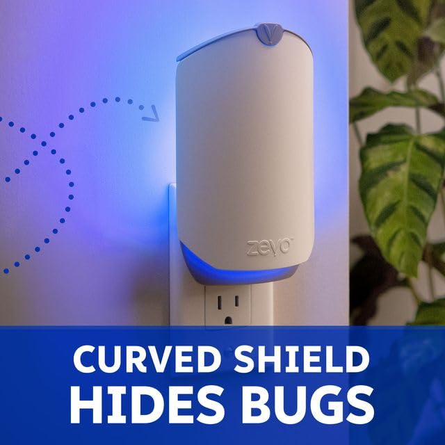 Zevo Flying Insect Trap for Fruit Flies & Gnats, 2 Bases & 2 Refills | Fly Trap Catches House Flies, Gnats & Fruit Flies 24/7, Spray-Free, Odor-Free, Blue & UV Light, Safe for Kids & Pets* - style: 2 Devices & 2 Cartridges