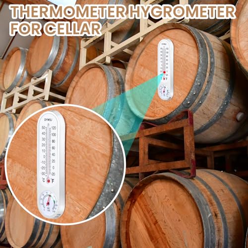 10 Pcs Indoor Outdoor Thermometer Hygrometer for Wall with ℃/℉ | Humidity Gauge Meter Monitor, with Celsius/fahrenheit, for Room Patio Greenhouse Cellar Field Cellar Garden Closet